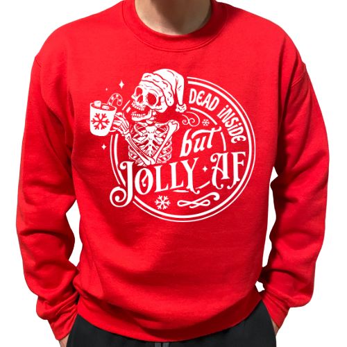 Dead Inside but Jolly AF CREW SWEATSHIRT