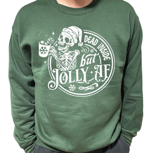 Dead Inside but Jolly AF CREW SWEATSHIRT