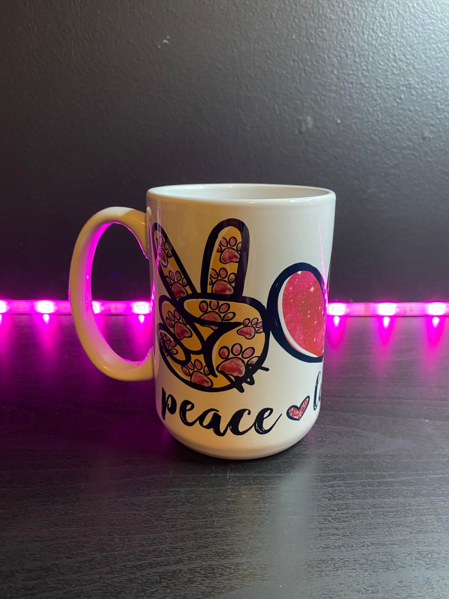 Peace Love Dogs 15 oz. Mug